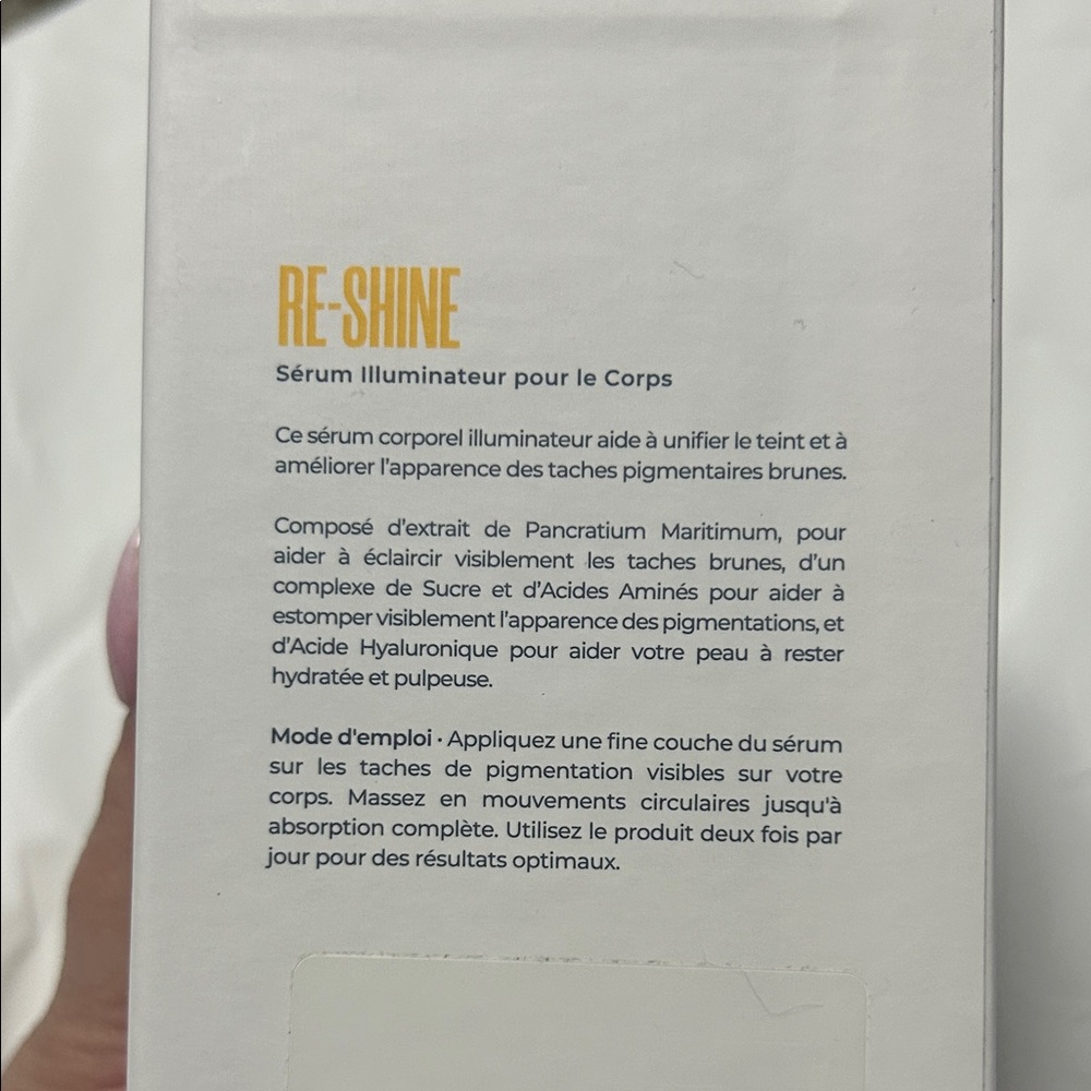 MAËLYS - Re-Shine Illuminating Body Serum - White and Yellow - Picture 4 of 7